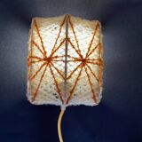 Vintage ecru and orange wall light