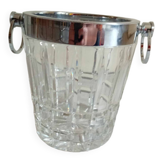 Champagne bucket in crystal 70s