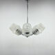 Mid-century glass & chrome chandelier, 1970's