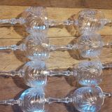 Set of 12 Lorraine crystal glasses