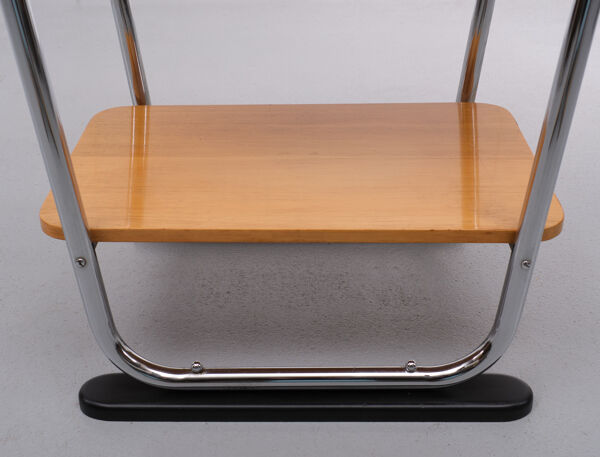Table d’appoint Bauhaus à 2 niveaux Allemagne années 1930