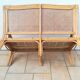 Banquette en rotin et cannage