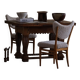 Antique Baroque dining table/desk in oak, Danish cabinetmaker, 19th century.