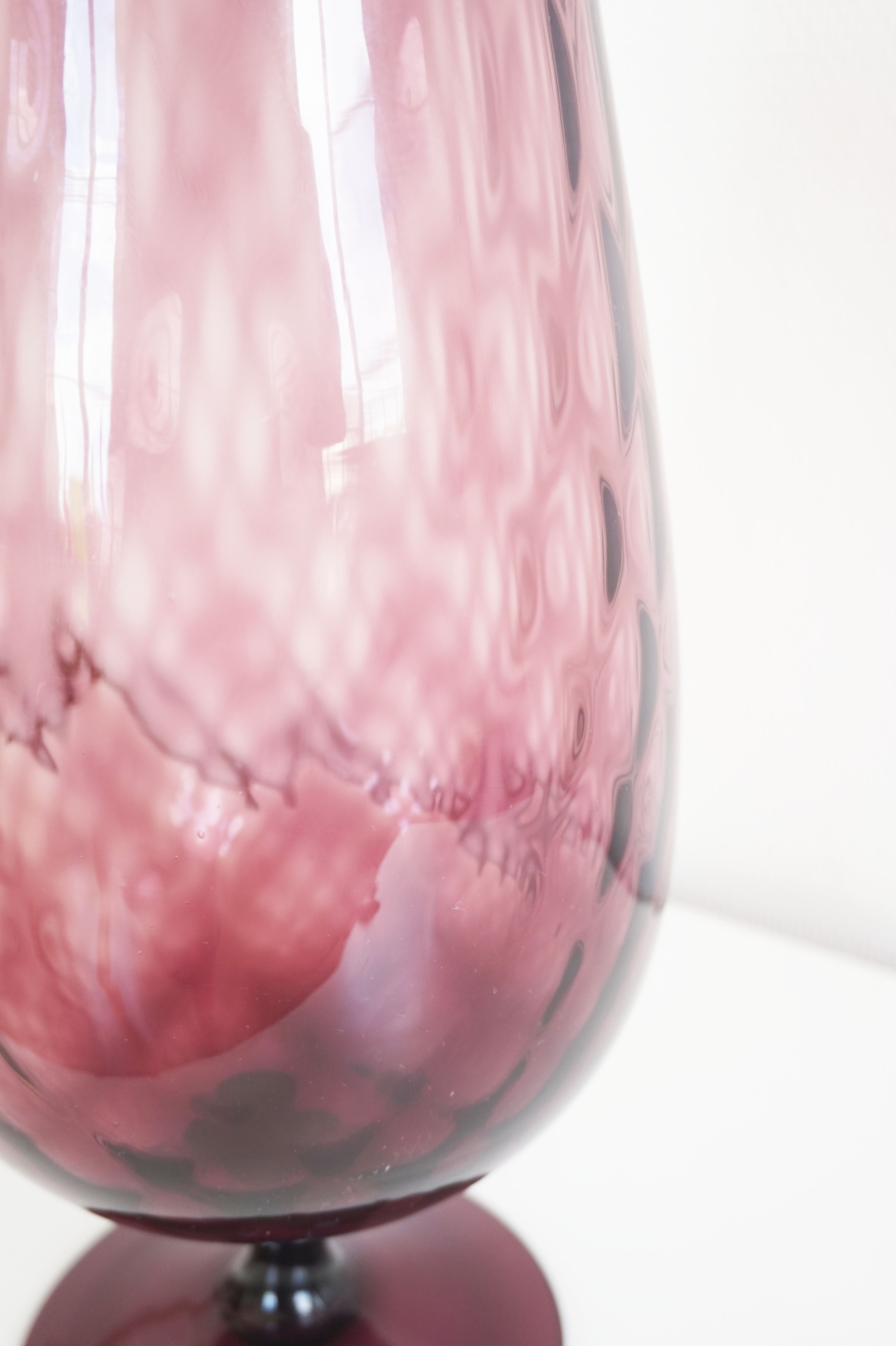 Italian vase Empoli purple 1950