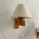 Set of wall sconces in pine, Modern Scandinavian style by Uno Dahlen for Aneta, 1970s.