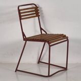 Antique red garden chair (circa 1900).