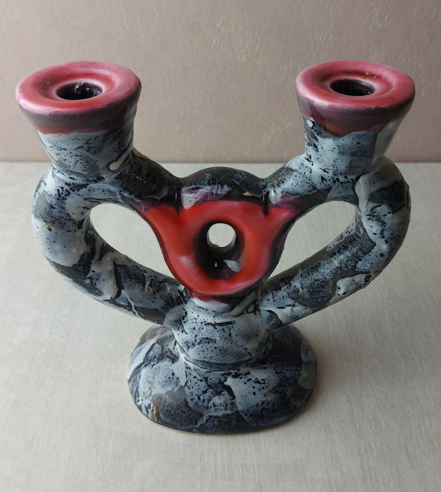 Candleholder, ceramic Vallauris, vintage