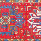 Tapis de couloir galerie fait main persan vintage hamadan 296 x 103