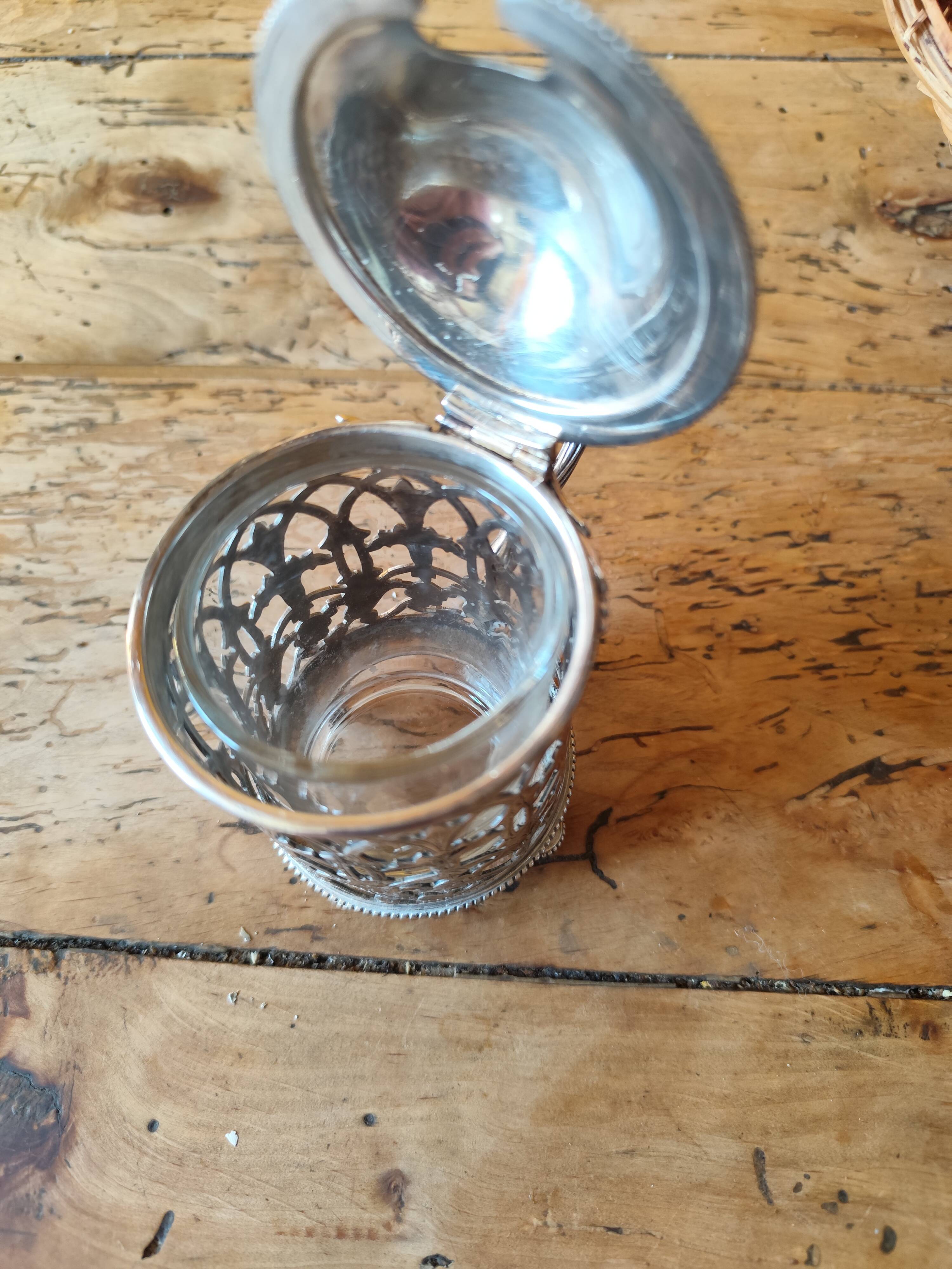 Silver-plated mustard pot from Cristofle France - mustard pot