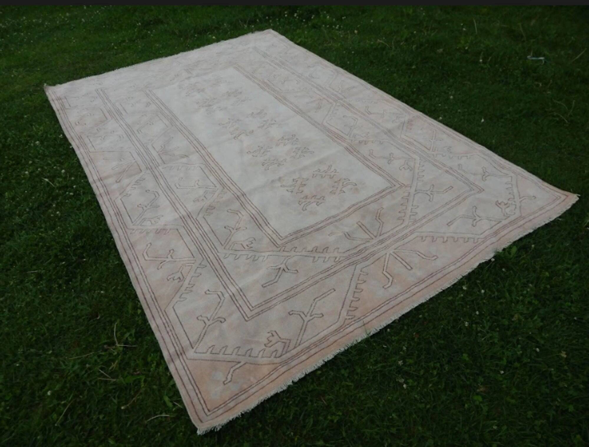 Vintage Turkish rug handmade 184x284 cm