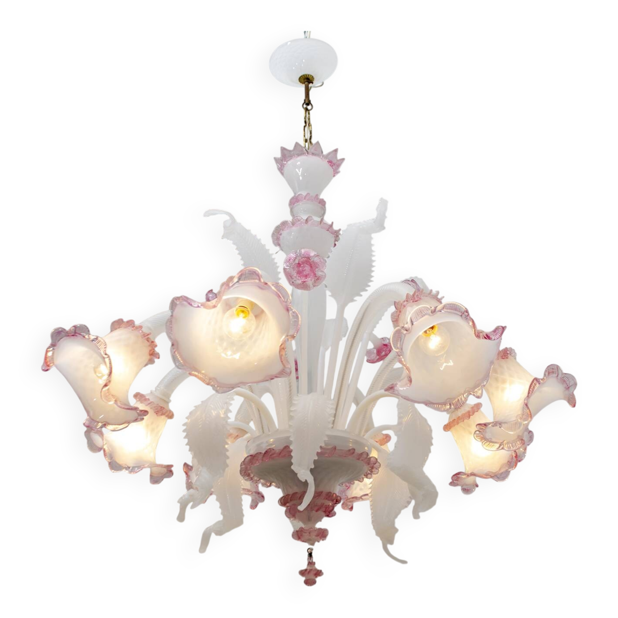 20th Century Modern Venetian Murano Glass Chandelier "Ca'rezzonico", 1960