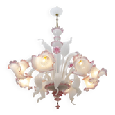 Lustre vénitien moderne du 20ème siècle en verre de Murano "Ca'rezzonico", 1960