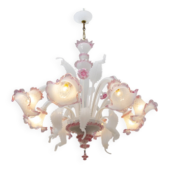 Lustre vénitien moderne du 20ème siècle en verre de Murano "Ca'rezzonico", 1960