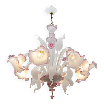 Lustre vénitien moderne du 20ème siècle en verre de Murano "Ca'rezzonico", 1960