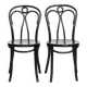 Set of 2 black vintage bistro chairs with an elegant design