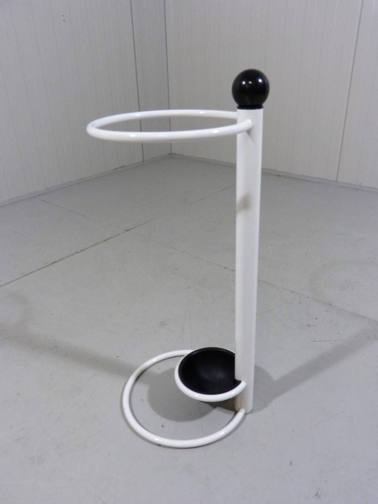 Umbrella stand in white & black by D-TEK 1980’s