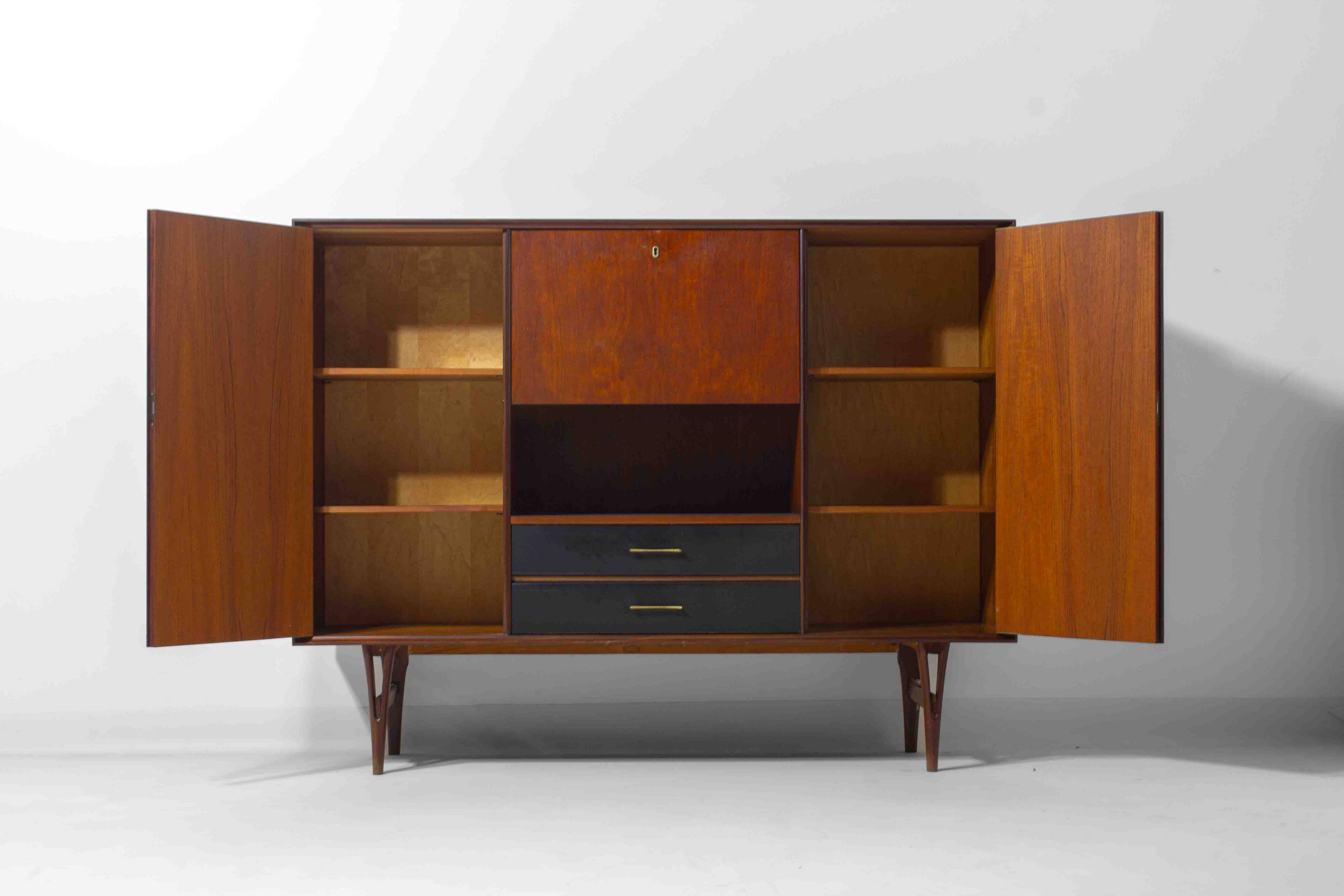 Mid-century highboard by Van Pelt, Belgium 1960s