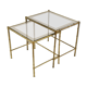 Brass and smoked glass tables