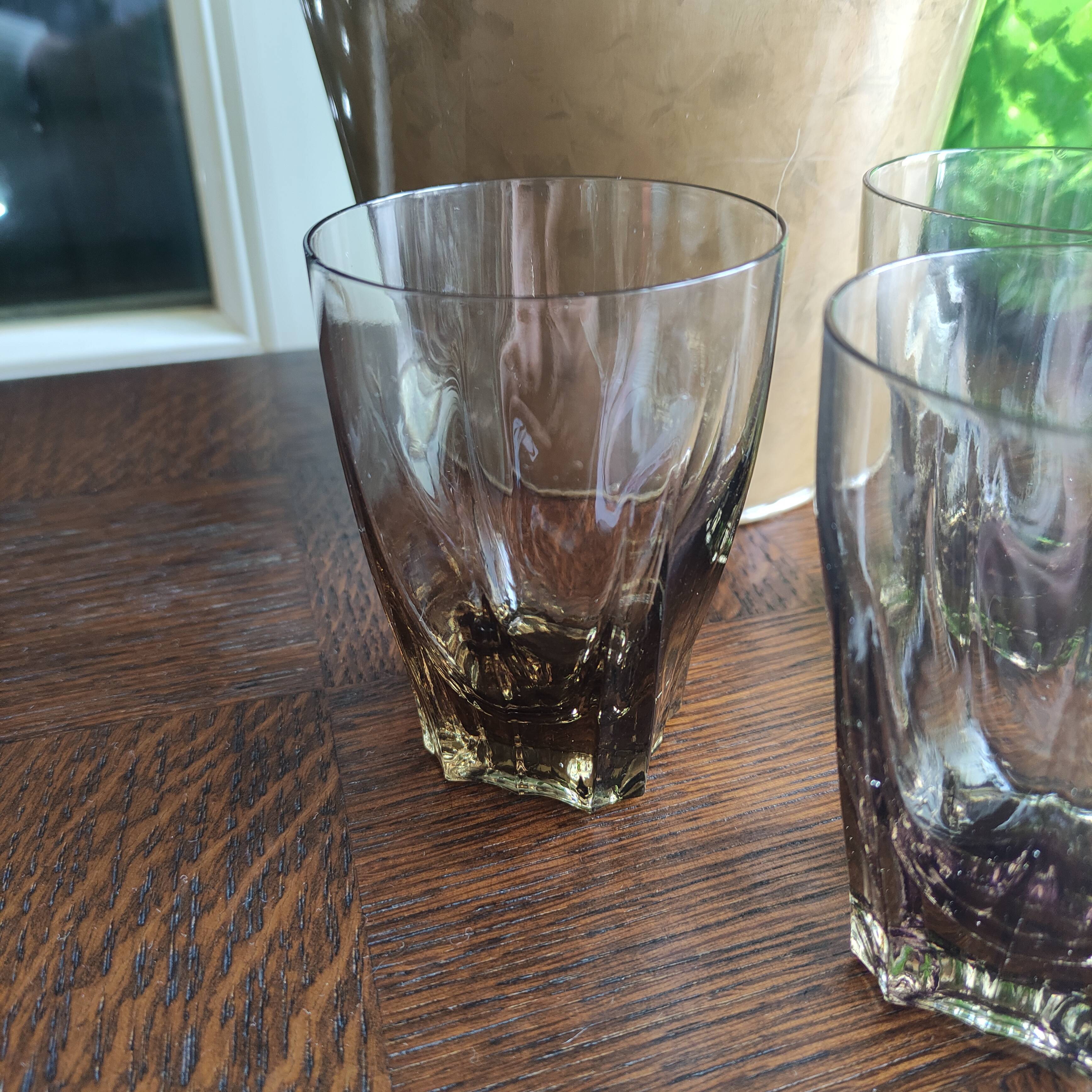 Set of 6 coffee-colored water glasses