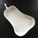 Plat a four blanc forme poire