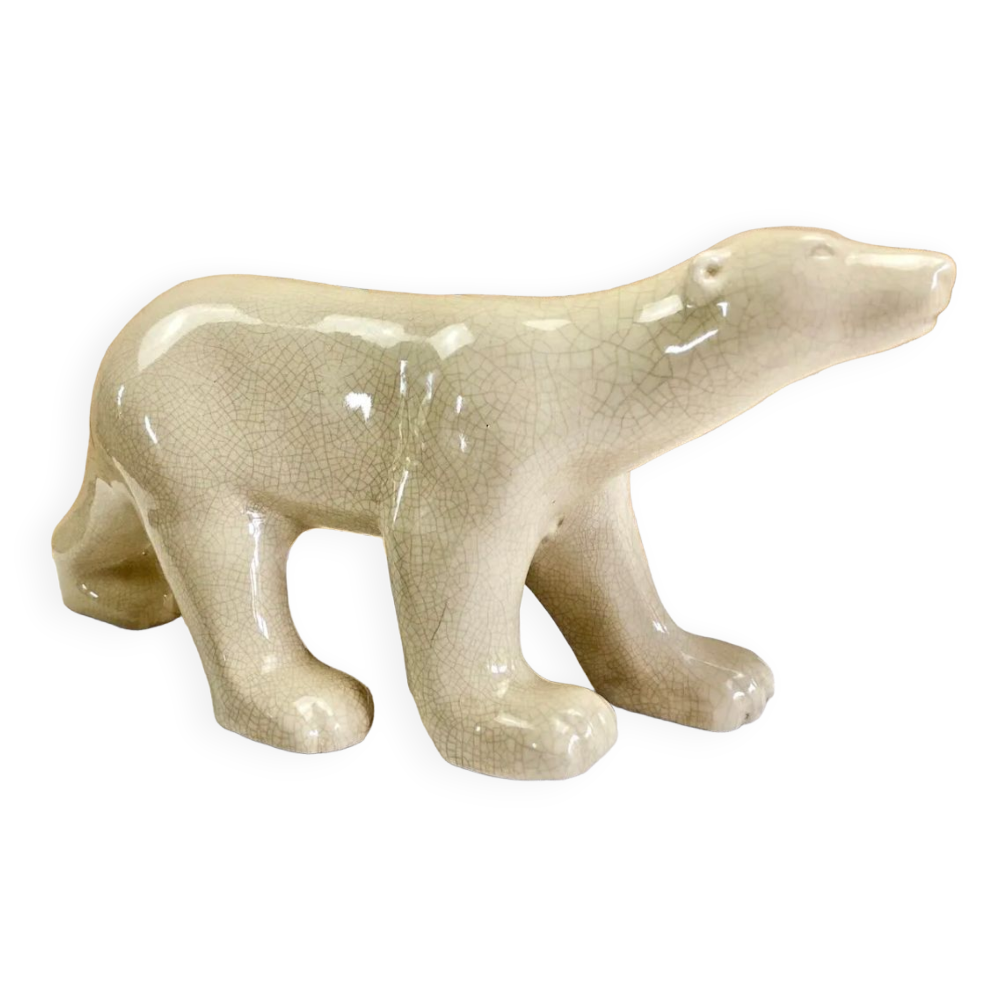 Ours craquelé Art Déco 1930 émaux de Louvière