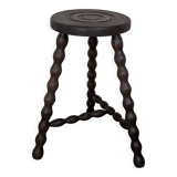 Tabouret/porte plante tripode bois tourné