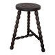 Tripod plant stand turned wood stool