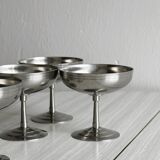 6 coupelles sur pied en inox MAT style Letang Remy
