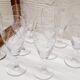 Set 8 glasses champagne glass chiseled