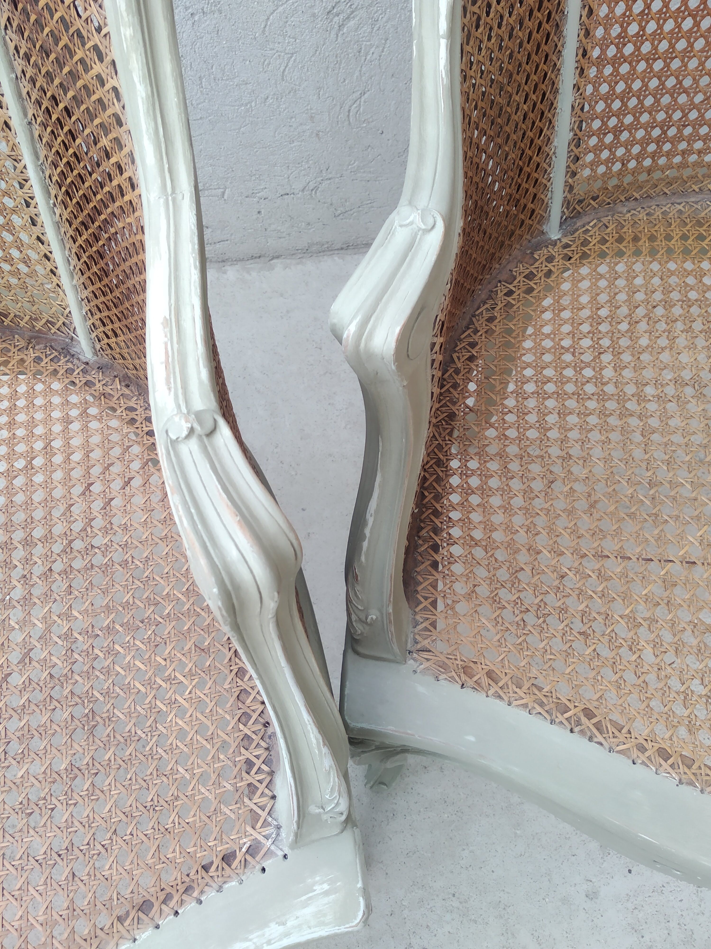 Salon Louis XV with double patinated cannage