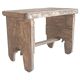 Rustic Weathered Wood Farm Stool/ Accent Table, Spain,  Early 20th-C