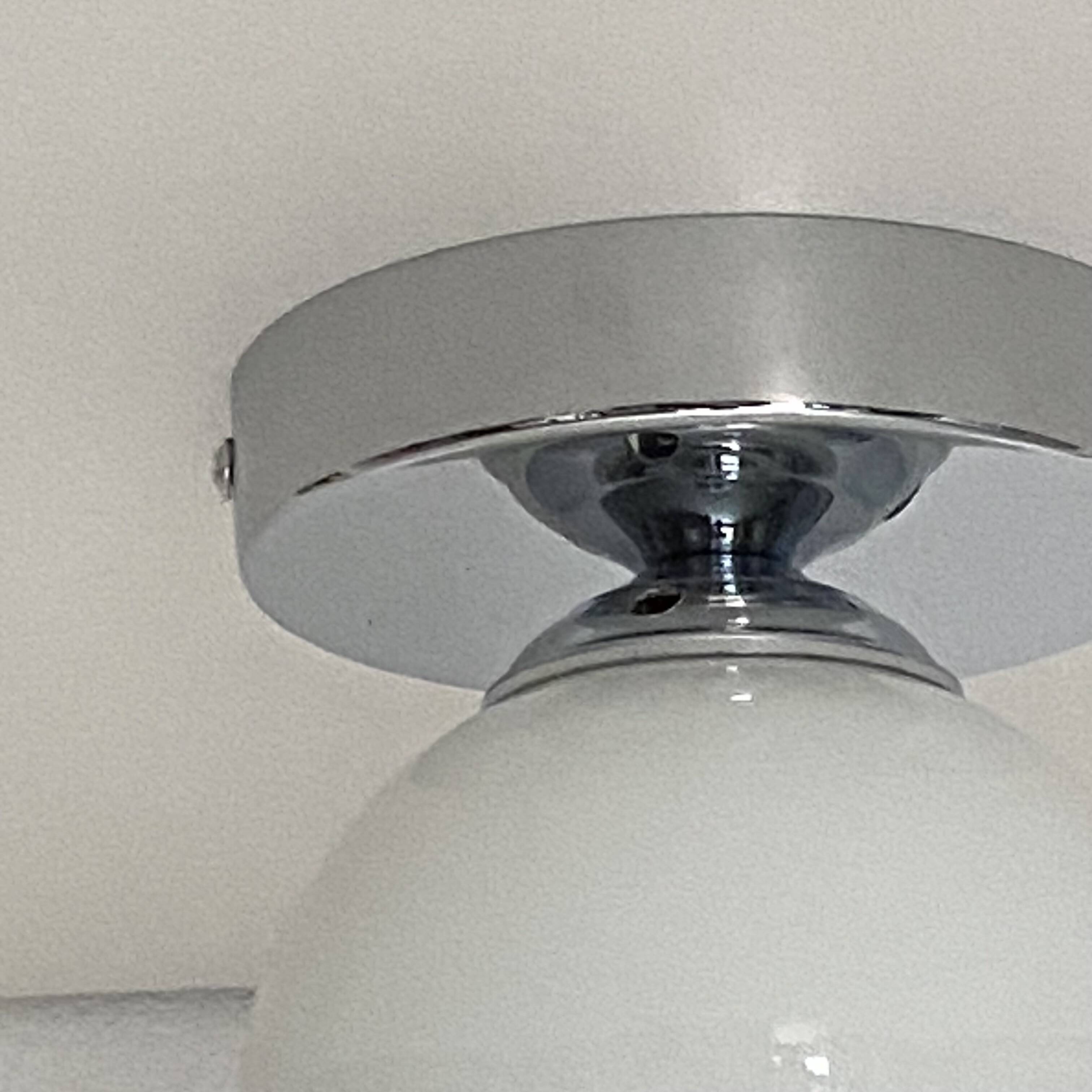 Small wall light ceiling light antique globe opaline glass white 12 cm
