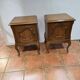 Pair of oak bedside tables