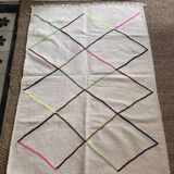 Moroccan diamond wool rug 140x100