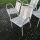 Lot de 4 Fauteuils de jardin vintage