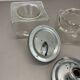 set of 2 CUBIC Ice Glass Ceiling Light, by J. T. Kalmar Lights, Austria