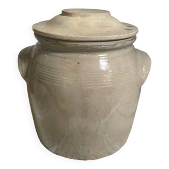 Glazed stoneware pot