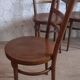 Lot de 4 chaises bistrot Baumann assises rondes.