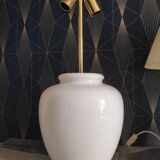 Lamps 2 white cracked ceramic foot fires