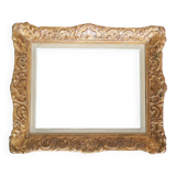 Old frame in wood and gilded stucco 27 x 35