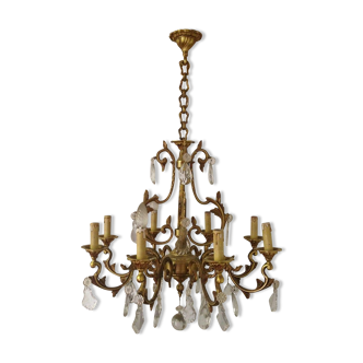 Lustre Louis XV en bronze