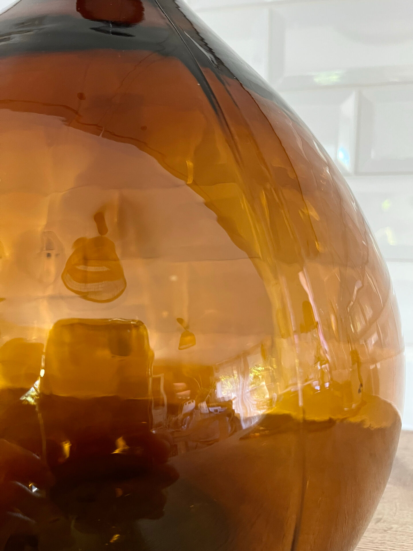 Amber demijohn 10L