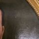 Old hst painting portrait of a man medallion golden frame louis xv style