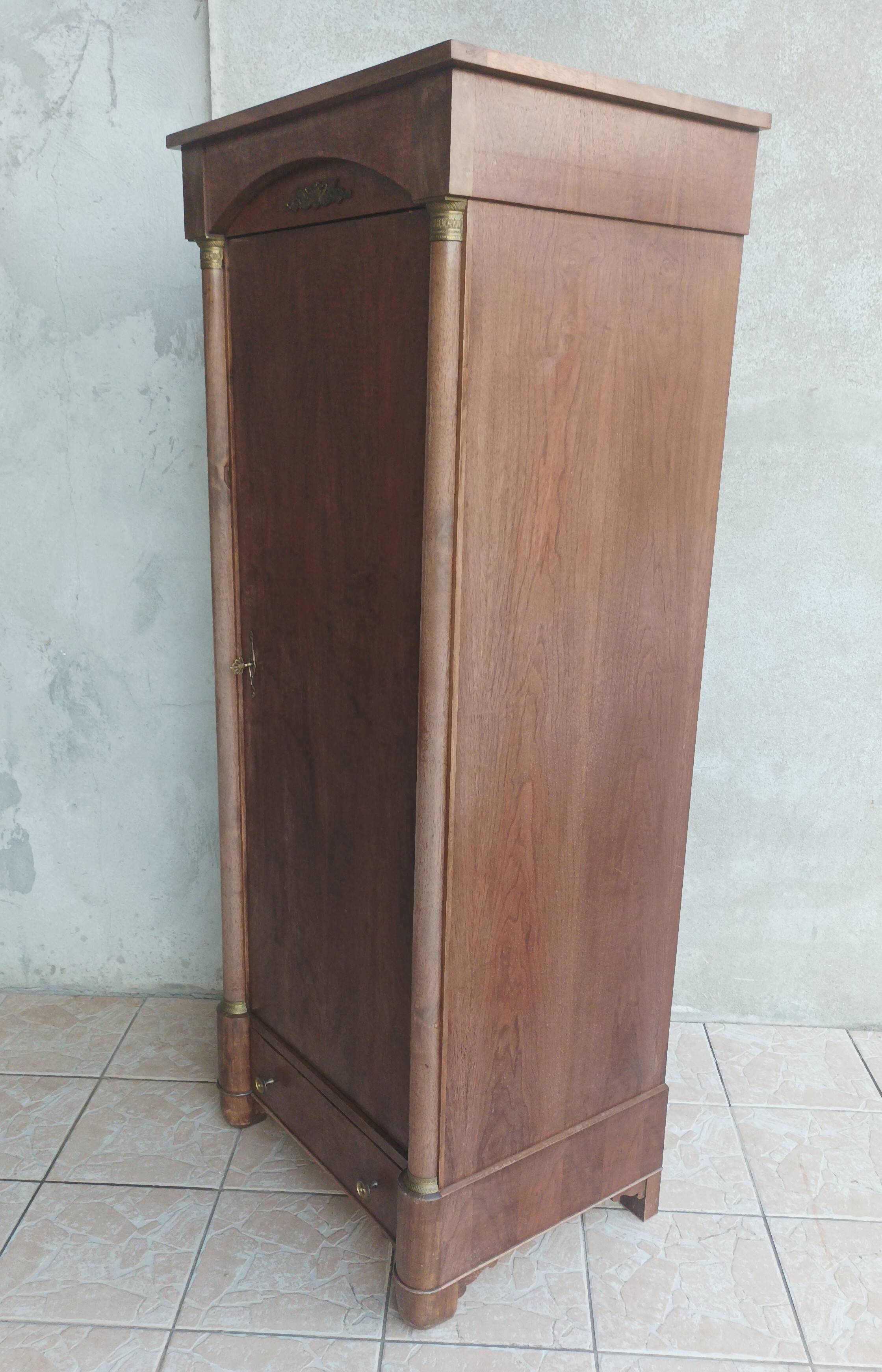 Small Empire style mahogany wardrobe