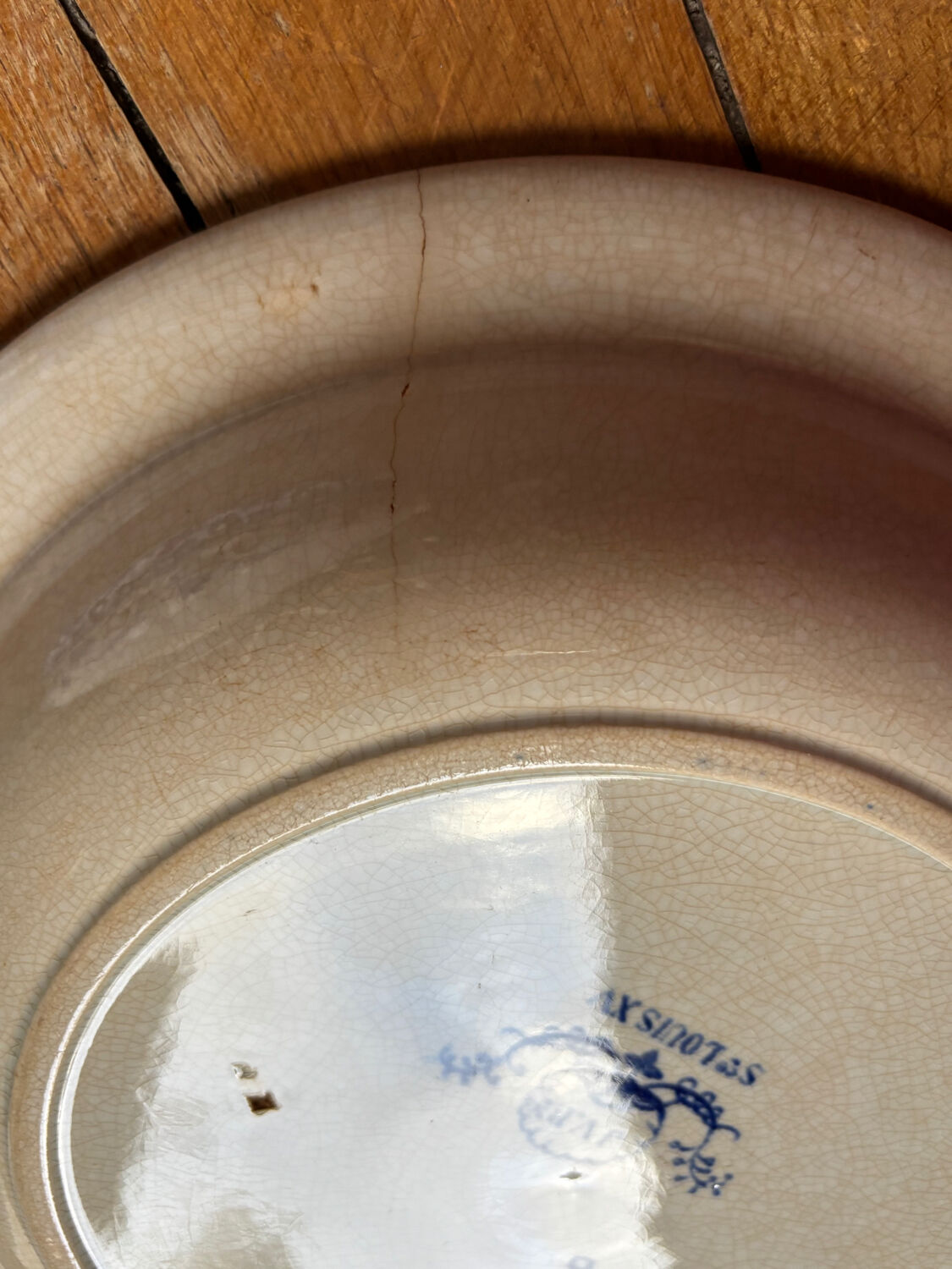 5 large serving plates, French production