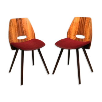 Paire de chaises conçue par F. Jirak Tatra Nabytok