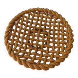 Woven ceramic fruit cup, early twentieth century