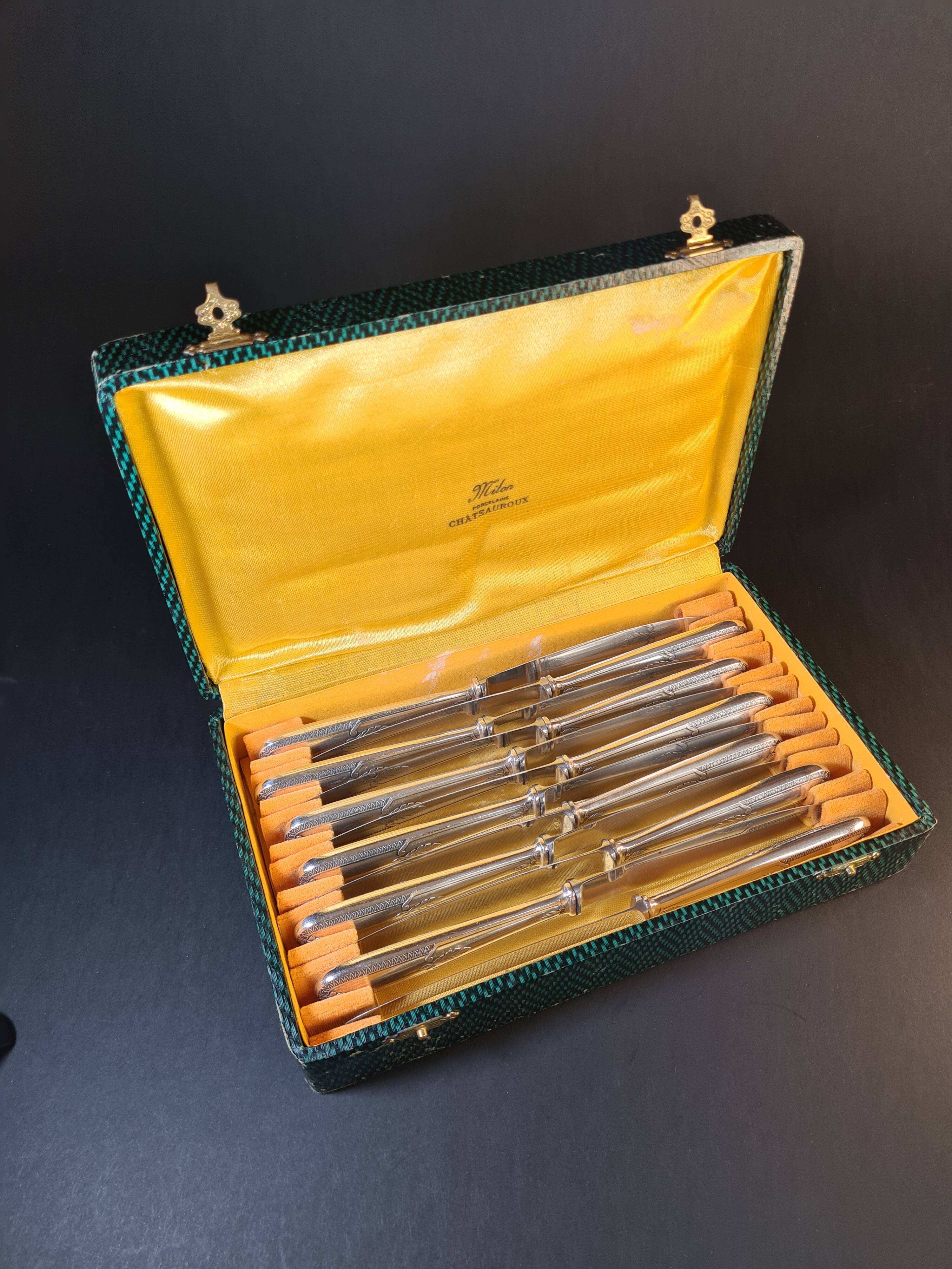 Title: Vintage 12-piece cutlery set – Milon Châteauroux 🇫🇷