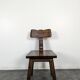 6 brutalist chairs in solid elm