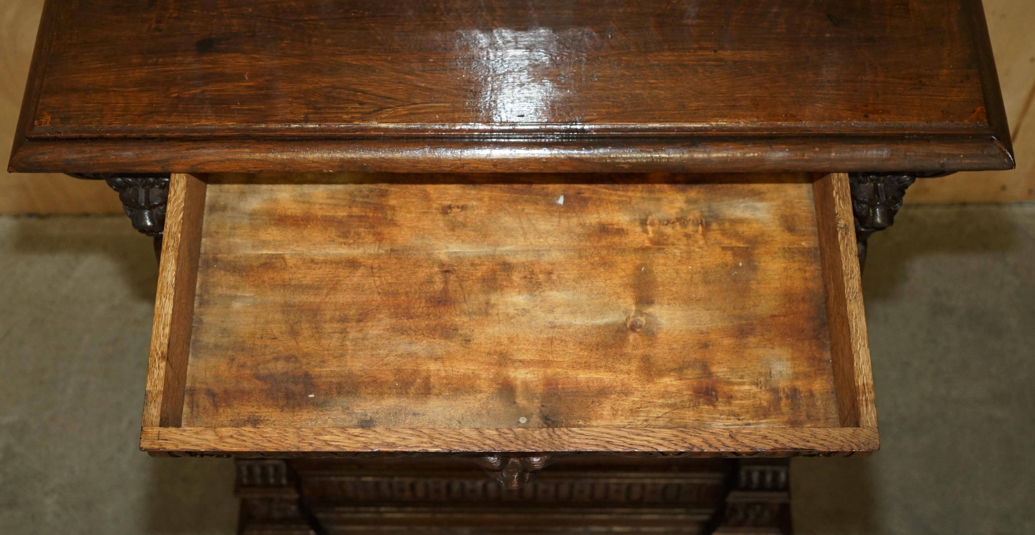 Pair of Victorian Jacobean Gothic Revival bookcases